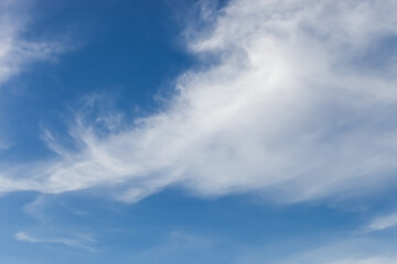Fototapeta na wymiar nature background., white clouds over blue sky soft focus.