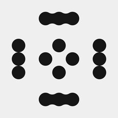 Abstract Cross Pattern Dots Logo generative computational art illustration