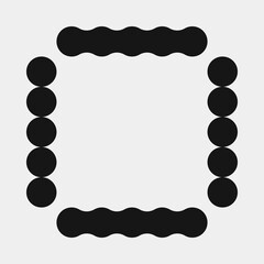 Abstract Cross Pattern Dots Logo generative computational art illustration