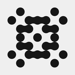 Abstract Cross Pattern Dots Logo generative computational art illustration