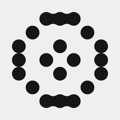 Abstract Cross Pattern Dots Logo generative computational art illustration