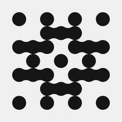 Abstract Cross Pattern Dots Logo generative computational art illustration