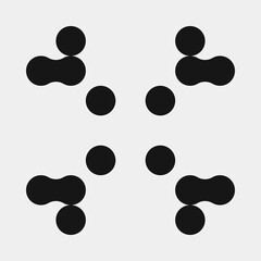 Abstract Cross Pattern Dots Logo generative computational art illustration