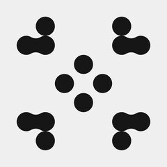 Abstract Cross Pattern Dots Logo generative computational art illustration