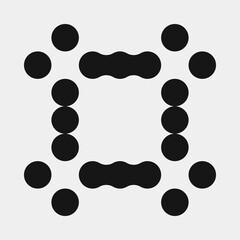 Abstract Cross Pattern Dots Logo generative computational art illustration