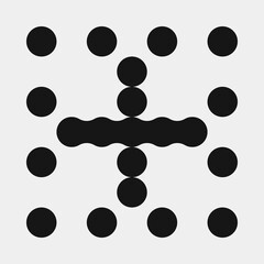 Abstract Cross Pattern Dots Logo generative computational art illustration