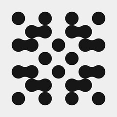 Abstract Cross Pattern Dots Logo generative computational art illustration