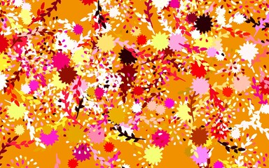 Light Multicolor vector natural pattern with flowers