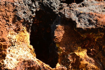Chaga colorful texture fracture beautiful abstract shapes forming organic background