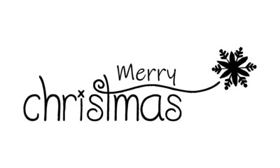 Merry Christmas Wishes, Typography for print or use as poster, card, flyer or T Shirt 