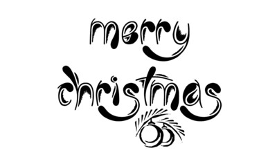 Merry Christmas Wishes, Typography for print or use as poster, card, flyer or T Shirt 