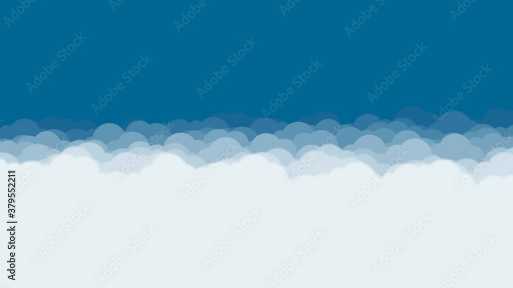 Aufkleber layers rows deep flat panels of clouds oscillating moving depth cloud