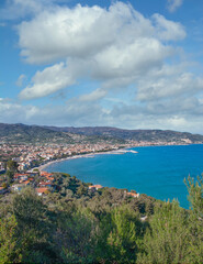 Fototapeta na wymiar Diano Marina an der Italienischen Riviera,Ligurien,Italien