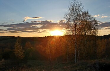 sunrise over the river