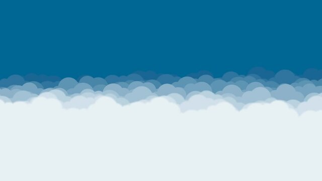Layers Rows Deep Flat Panels of Clouds Oscillating Moving Depth Cloud