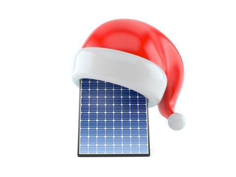 Photovoltaic panel with santa hat