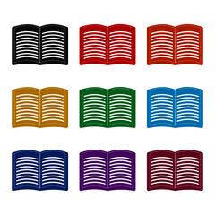 Simple open book icon