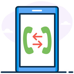 
Call diversion vector, conceptual icon of call deflation
