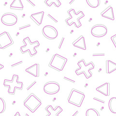 pattern circles square triangle circle in purple colors