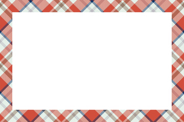 Obraz premium Vintage frame vector. Scottish border pattern retro style. Tartan plaid ornament.