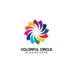 Abstract Colorful circle Logo design vector template. Modern template design. Vector icon illustration,Modern Colorful Circle Bussines and Media Logo