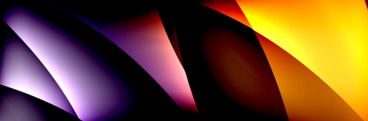 Fluid gradient neon color waves, vector abstract background