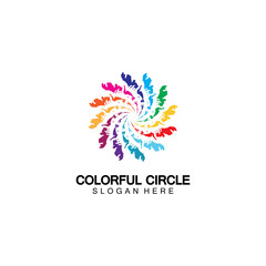 Abstract Colorful circle Logo design vector template. Modern template design. Vector icon illustration,Modern Colorful Circle Bussines and Media Logo