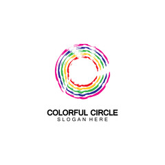 Abstract Colorful circle Logo design vector template. Modern template design. Vector icon illustration,Modern Colorful Circle Bussines and Media Logo