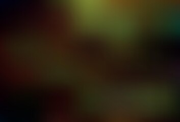 Dark Green, Yellow vector blurred shine abstract template.