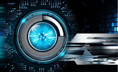 Blue eye cyber circuit future technology concept background