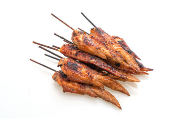 grilled chicken wings skewer