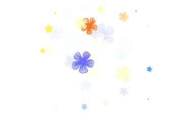 Light Multicolor vector doodle background with flowers.