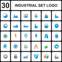 A Set Of Manufacturing Vector , A Set Of Industry Logo
