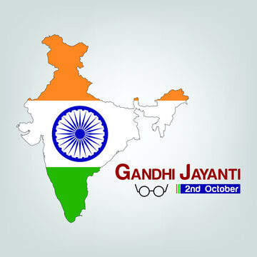 Mahatma Gandhi Jayanti - Birthday of 2nd of October. Indian national hero. Vector illustration design.