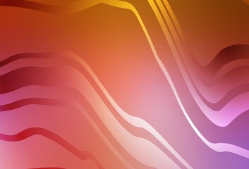 Light Pink, Yellow vector pattern with wry lines.