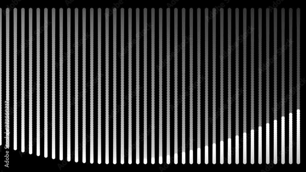 Poster filling screen mask with vertical parallel lines transition