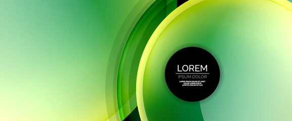 Circles and bubbles abstract background. Fluid liquid round shapes for web banner, app or poster