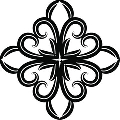 creative mandala design.vector mandala design in black color.