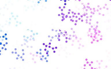 Light Pink, Blue vector backdrop with artificial intelligence data.