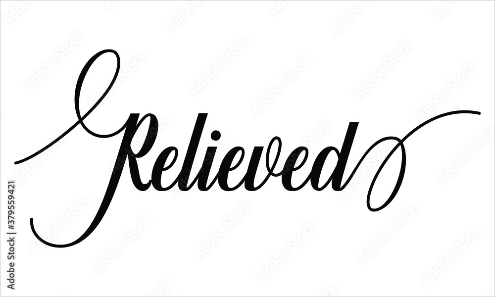 Poster relieved typography black text lettering script calligraphy cursive and phrase isolated on the white