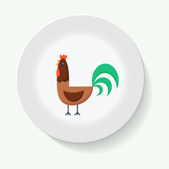 decorative plates for interior design. Empty dish, porcelain plate mock up design.