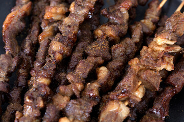 Delicious kebab on the plate