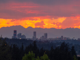 Seattle Sunset  Skyline