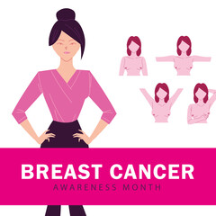 breast cancer awareness month, self exam instruction