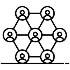 
Trendy icon of people network, social network 
