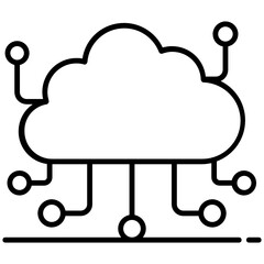 
Trendy vector of cloud network, cloud computing 
