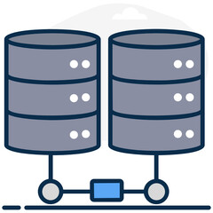 
A graphic art of datacenter network, flat vector 
