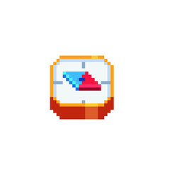Tools compas pixel art 80s style icon. Design for mobile app, stickers, web, logo. Isolated vector illustration. Game assets 8-bit.   © thepolovinkin