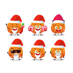 Santa Claus emoticons with orange pumpkin cartoon character