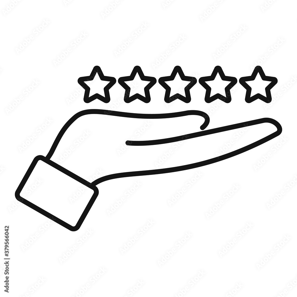 Aufkleber communication reputation icon. outline communication reputation vector icon for web design isolated 